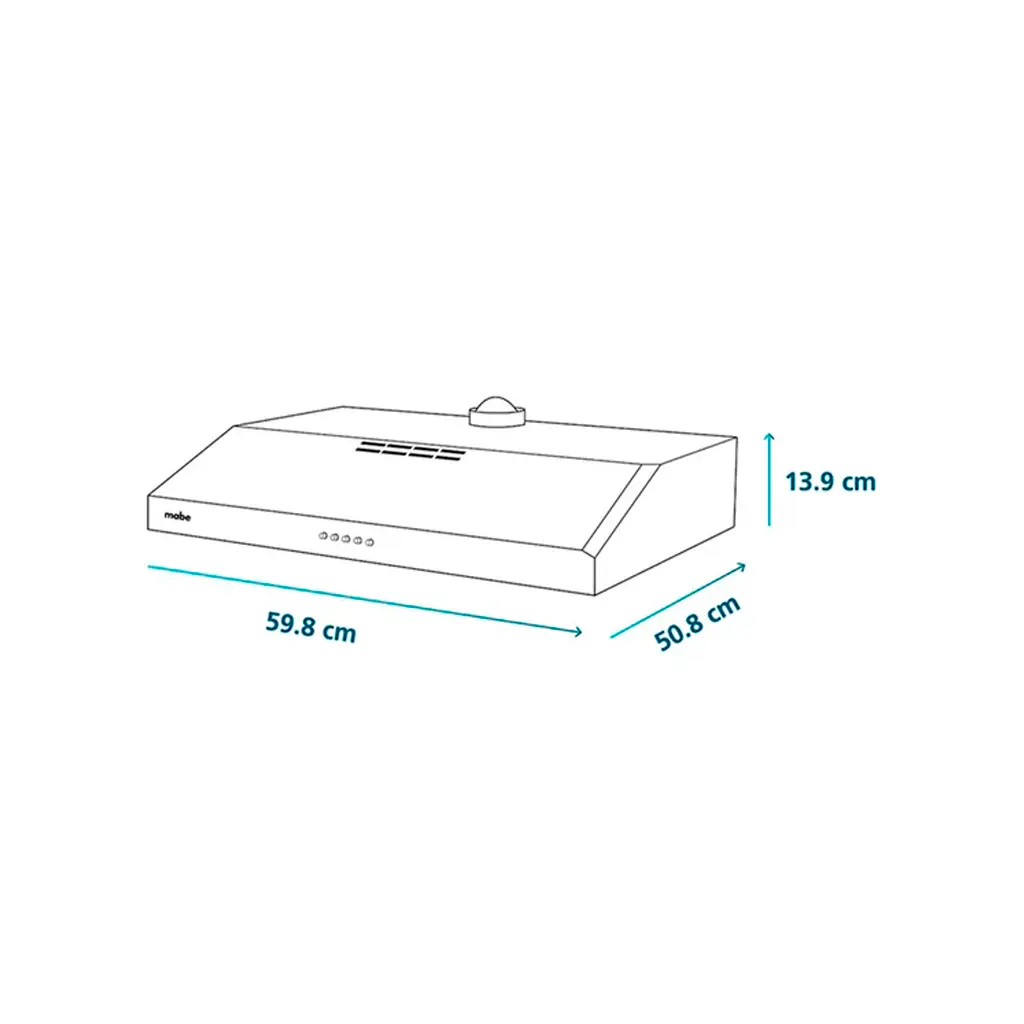 CMPUV601SSX0 Campana UT 60cm 110V acero inoxidable Mabe 3.webp