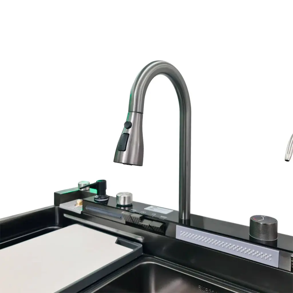 FLUSSO PRO 75 Fregadero Flusso Pro 75 1 tina + accesorios acero inox Vetrux ODOO 5.webp