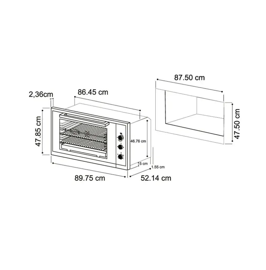 HOR.GAS.IGN.PRO.90 Horno a gas Ignita Pro 90cm Vetrux (1).webp