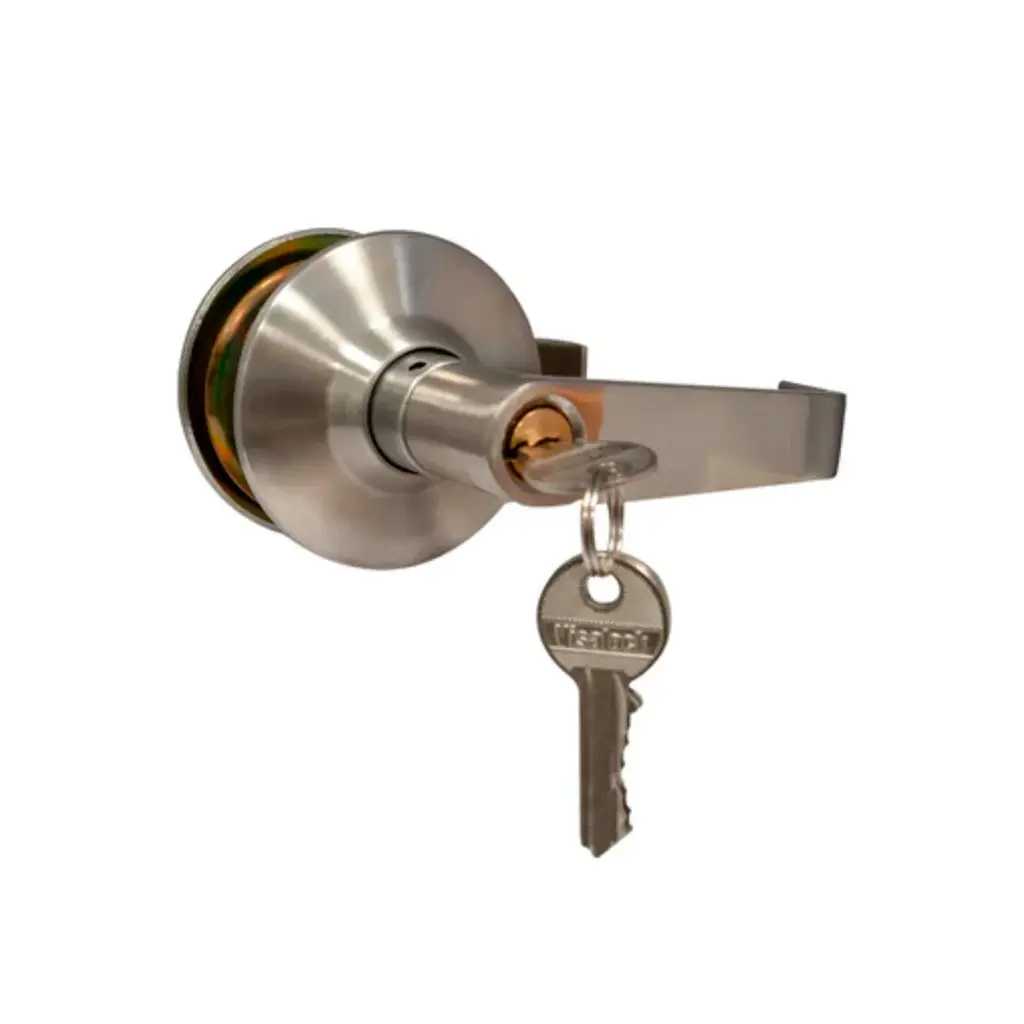 Cerradura manilla comercio o dormitorio plateada Visalock