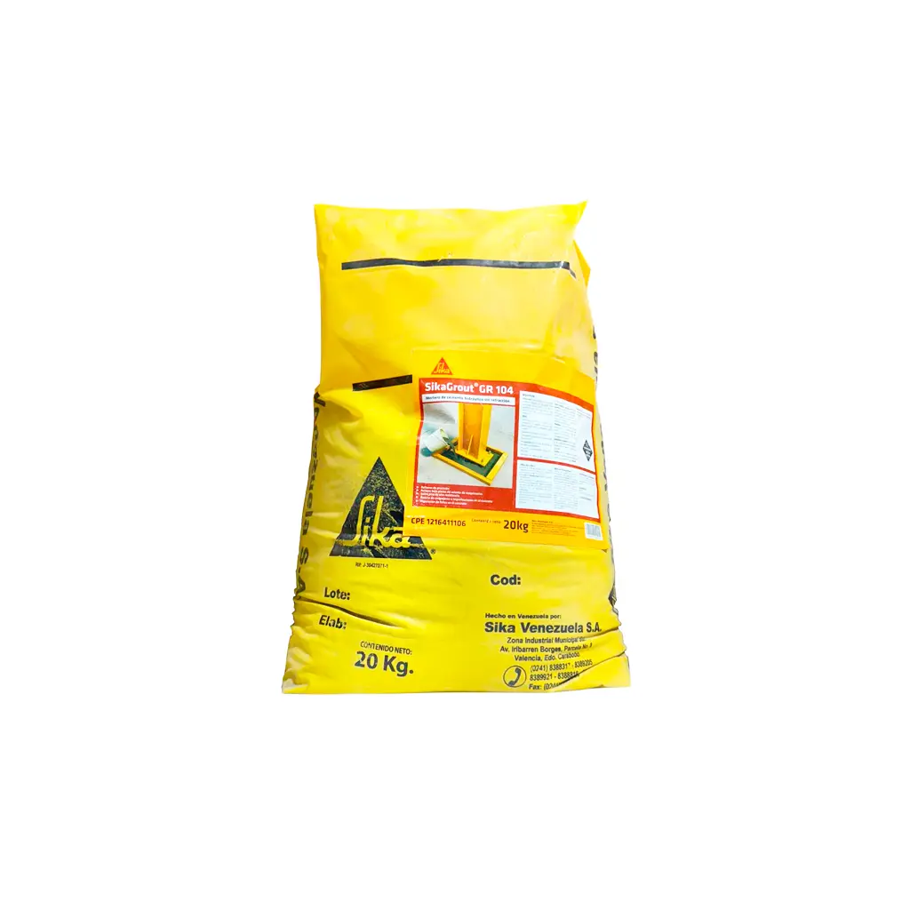 Sikagrout 104 mortero de cemento hidraulico 20kg Sika
