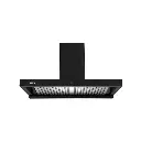 Campana Pirámide 90 cm negra Drija
