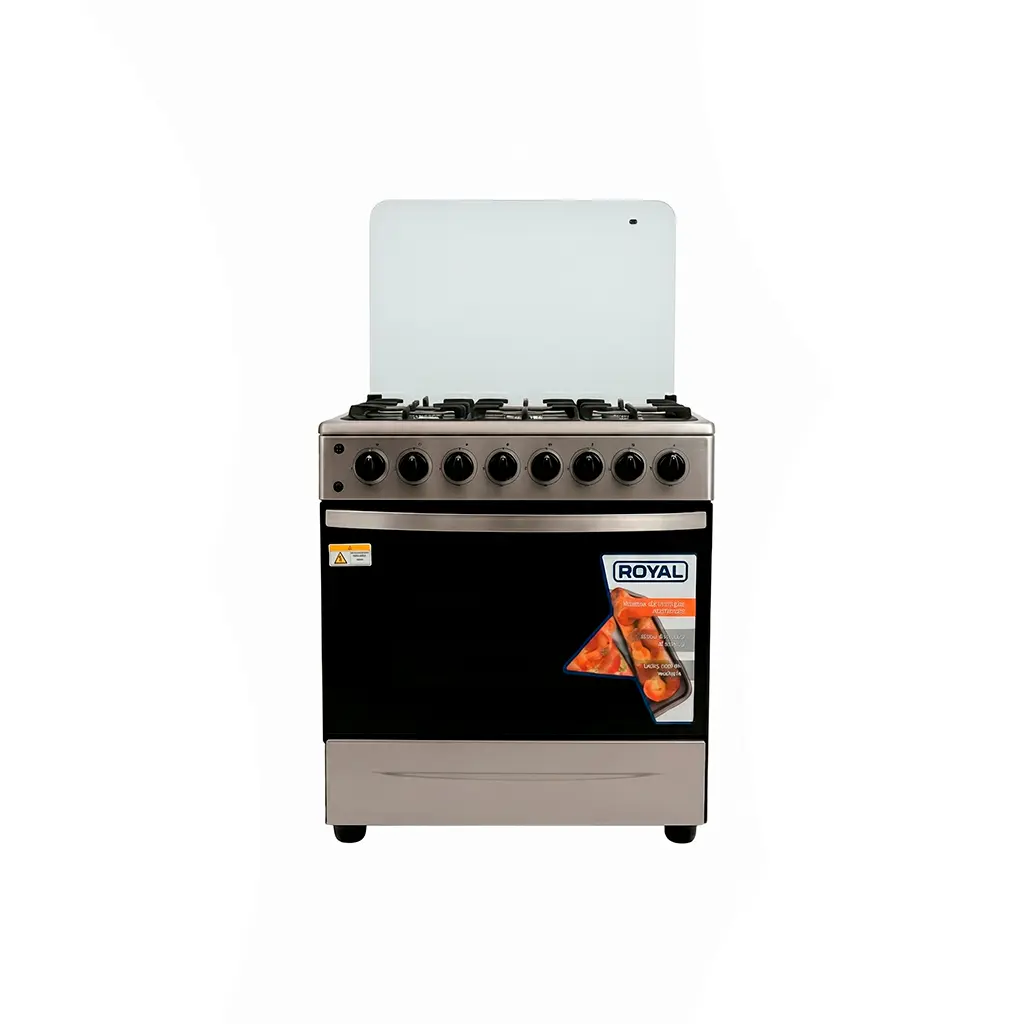 Cocina a gas 20" de piso 4 hornillas horno acero inoxidable Royal