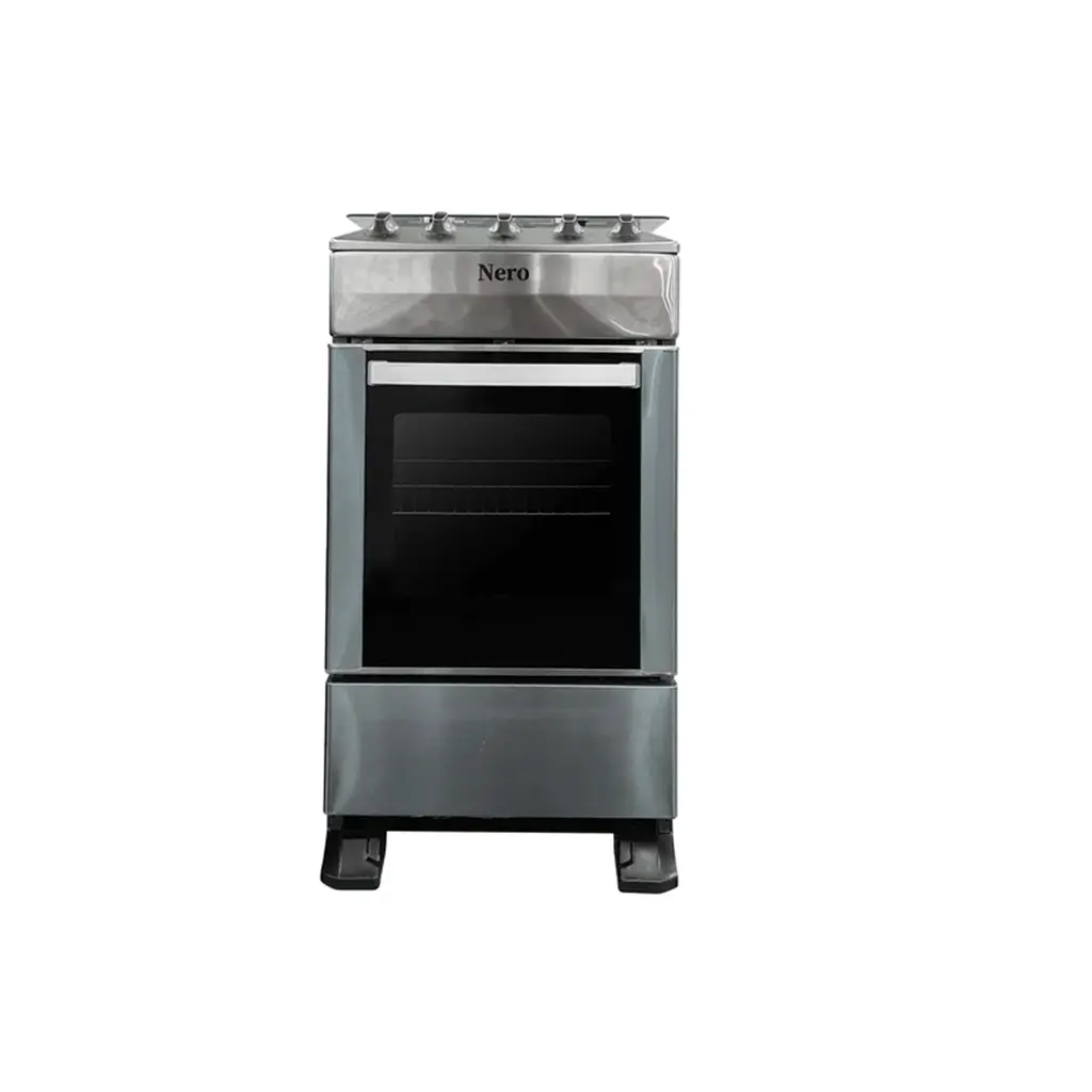 Cocina a gas 20" de piso 4h c/horno 500b acero  Nero