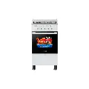 Cocina a gas 4h con tapa de vidrio encendido electrico blanca Omega Electronics