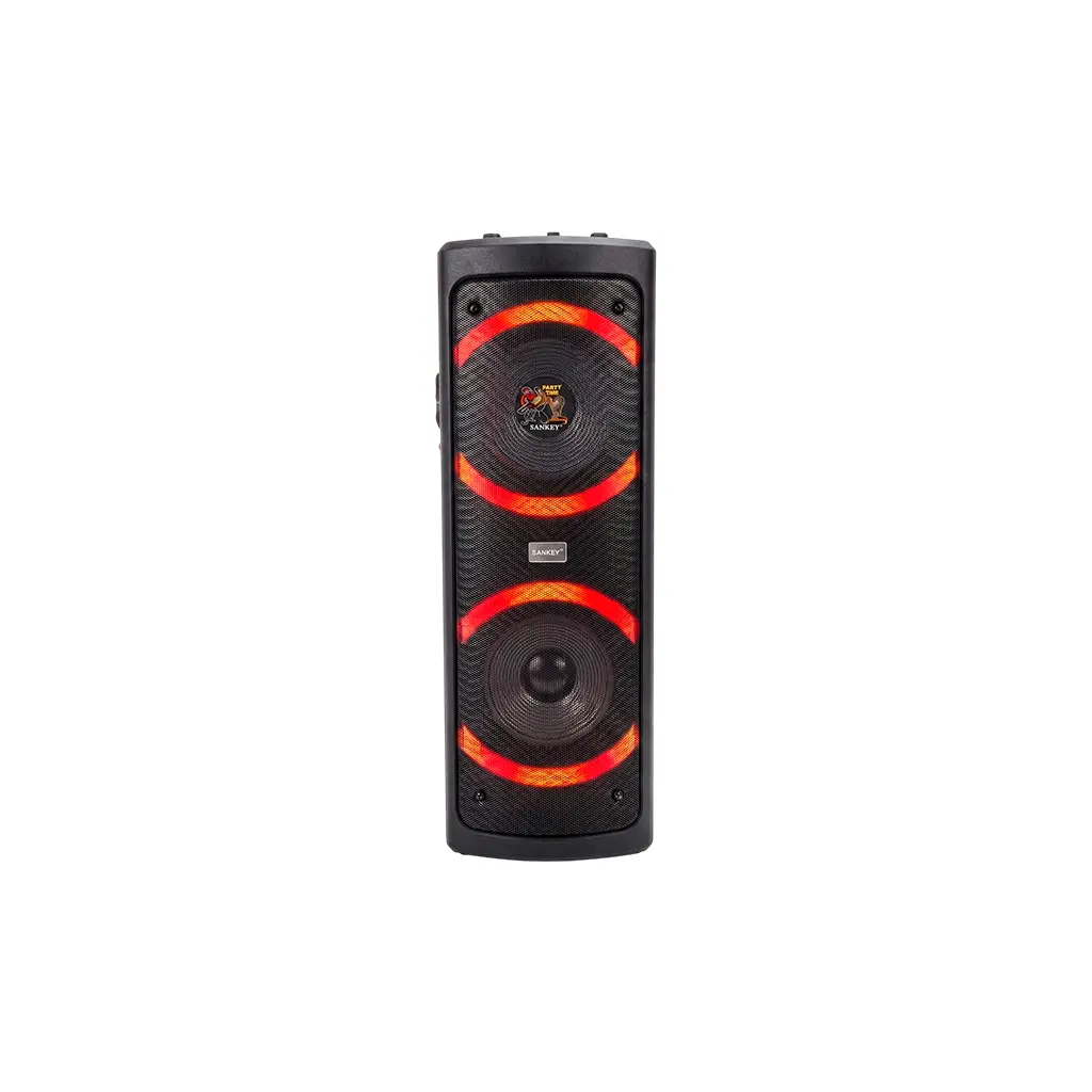 Corneta recargable 8" 84W con micrófono y control Sankey