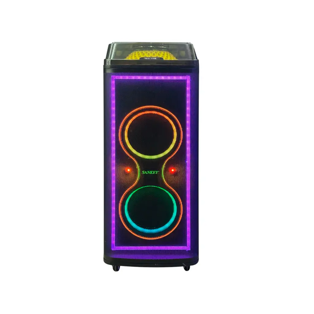 Corneta recargable 8" 60W RMS LED TWS karaoke Sankey