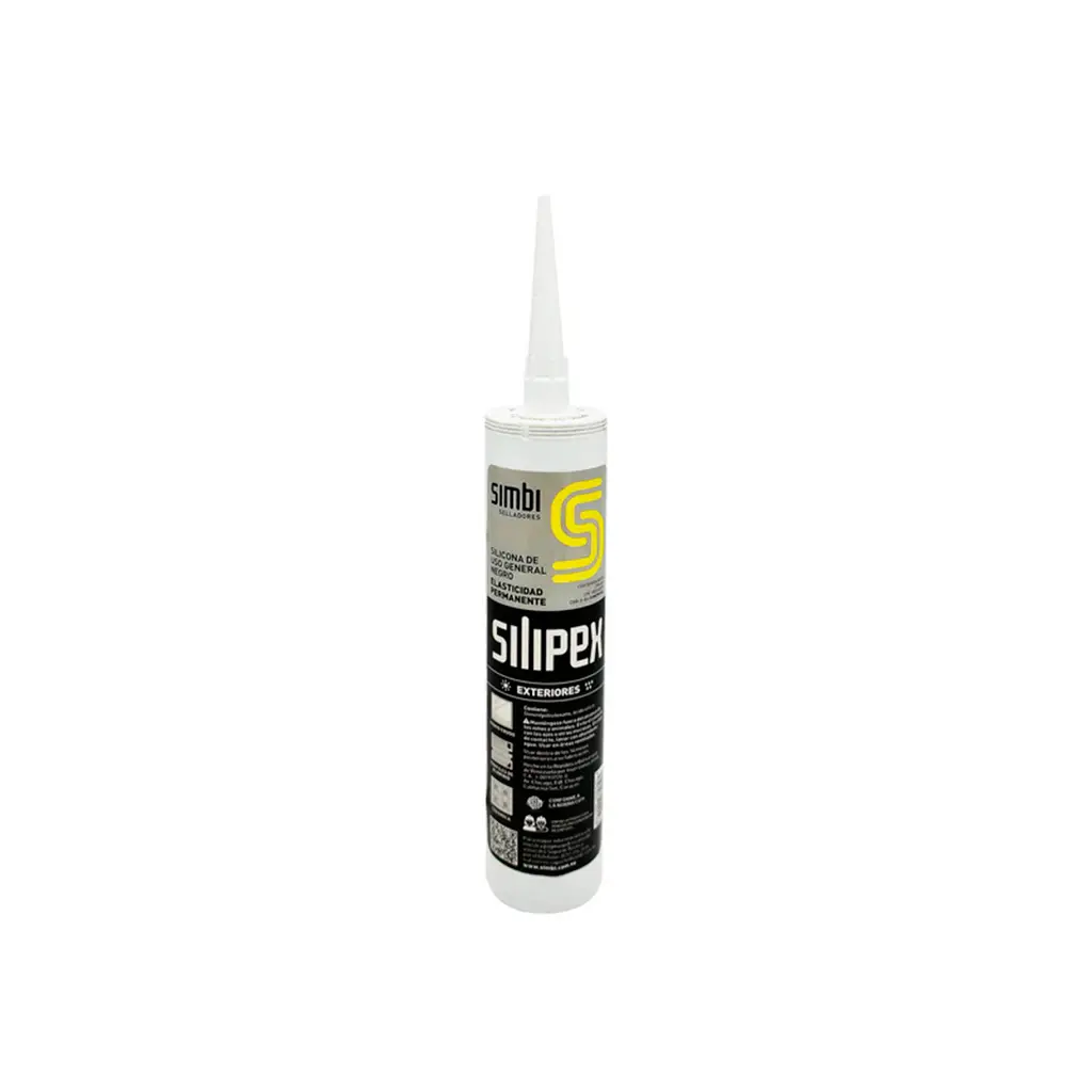 Sellador de silicón uso general negro Silipex