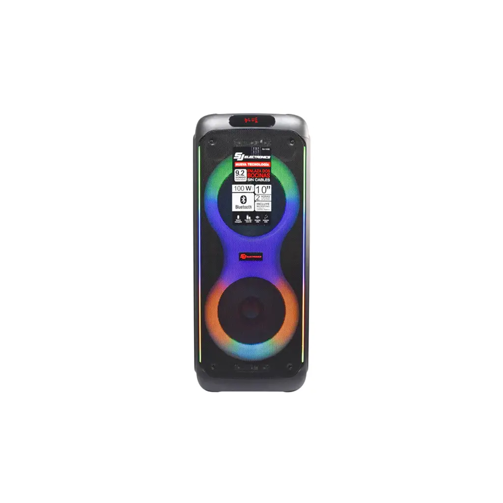 Corneta recargable 10" USB pantalla LED 100W Sj Electronics