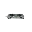Cocinita eléctrica 2 hornillas de caracol cromada Roccia