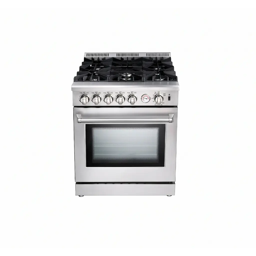 Cocina a gas piso Venecia 90cm 5 hornillas acero Drija