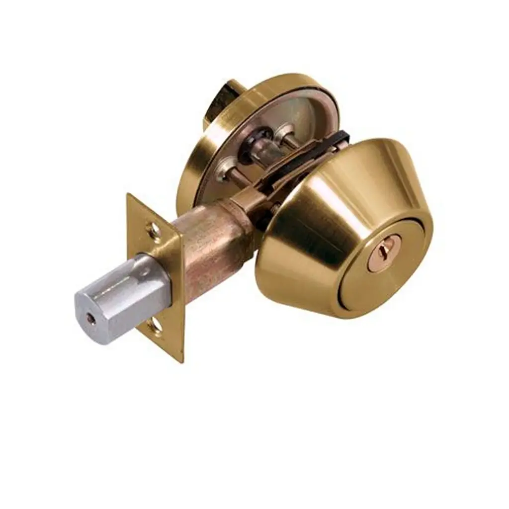 Cerrojo llave/perilla dorado mate cilindro de bronce CER0112 Run