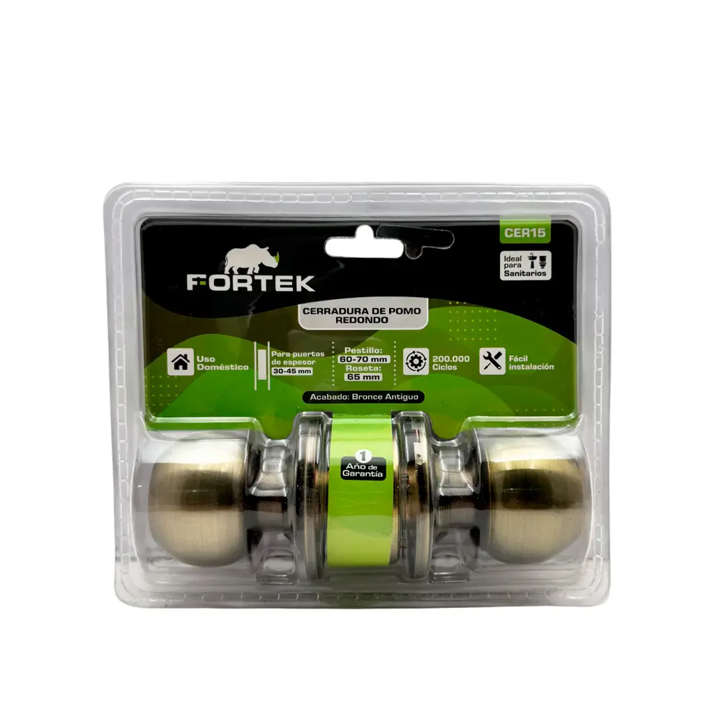 Cerradura de pomo para baño Fortek