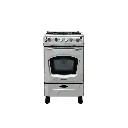 Cocina a gas 20" de piso 4 hornillas con horno acero inoxidable Premier