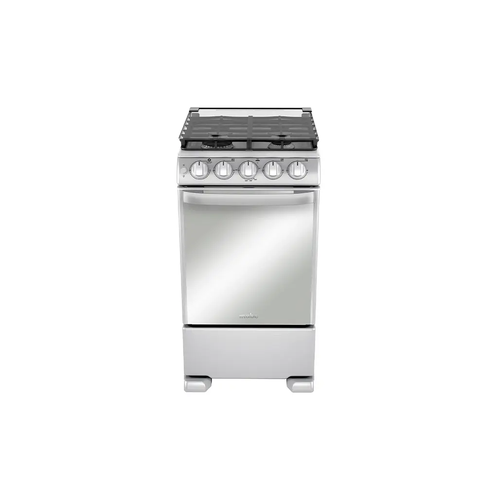 Cocina a gas piso 50cm 4 hornillas acero/inox Mabe