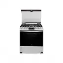 Cocina a gas piso 76cm 6 hornillas con encendido eléctrico acero inox Mabe