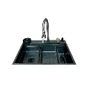 Fregadero Flusso 75 1 tina + accesorios acero Inox Vetrux