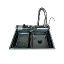 Fregadero Flusso Pro 68 1 tina + accesorios acero inox Vetrux