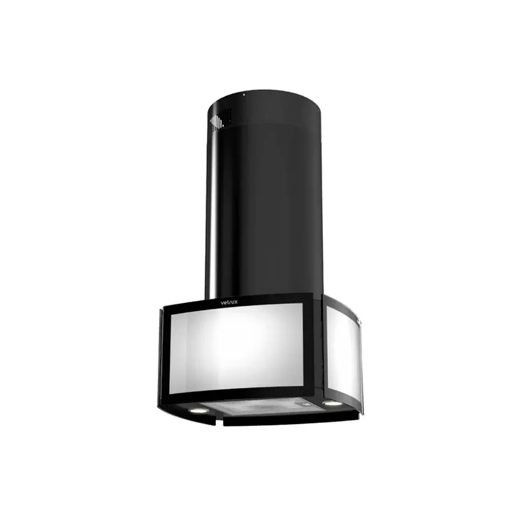 Campana Luma Isla 58 cm 4 pantallas negra Vetrux