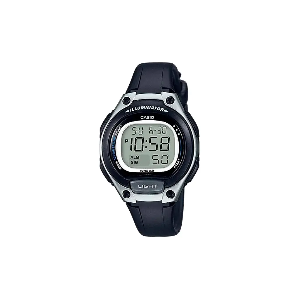 Reloj digital para niños correa de resina negro/gris Casio