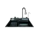 Fregadero Flusso Pro 75 1 tina + accesorios acero inox Vetrux