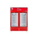 Nevera exhibidora vertical 24.72 pies rojo Jaguar