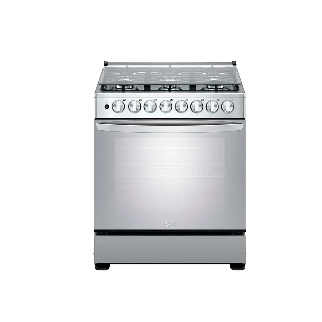 Cocina a gas 6 hornillas acero LG