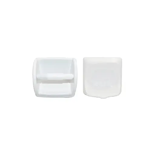 Accesorio bano 2 piezas porta jabon + porta papel blanco Isonic
