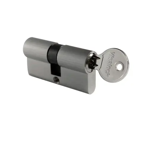Cilindro capri 60mm plateado blister Visalock