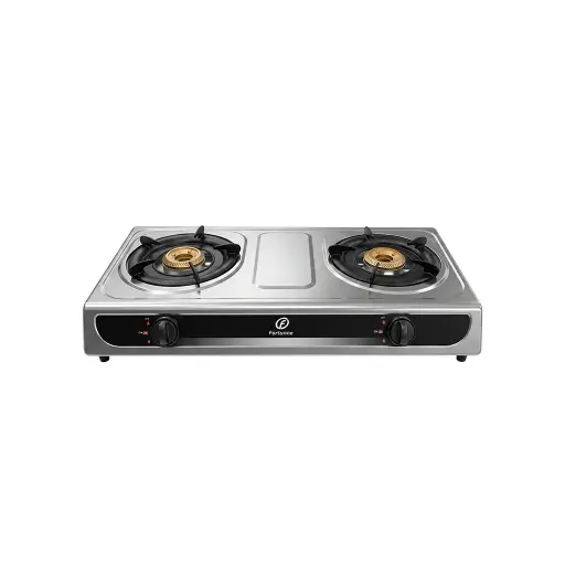 Cocinita a gas 2 hornillas acero inoxidable Fortunne