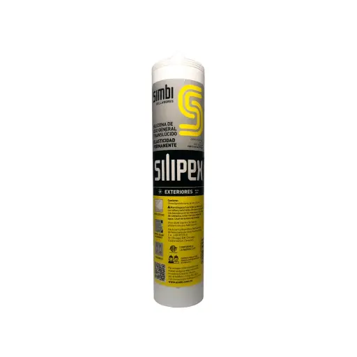 Sellador de silicon uso general con fungicida 280 cm³ translucido Silipex