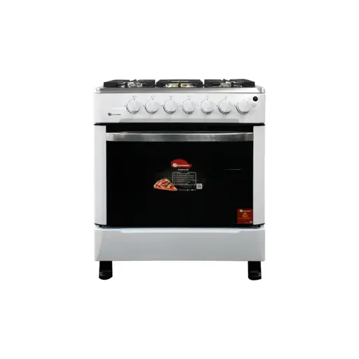 Cocina a gas 30" de piso 5 hornillas horno blanca SJ-30B5H Sj Electronics