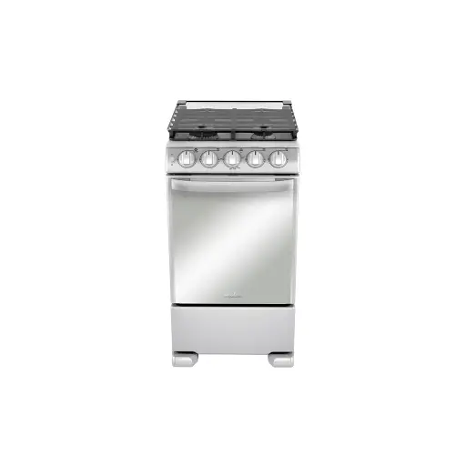Cocina a gas piso 50cm 4 hornillas acero/inox Mabe
