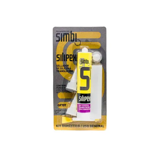 Sellador de silicon uso general con fungicida 70mm translucidoSilipex