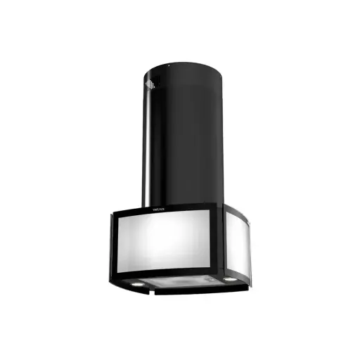 Campana Luma Isla 58 cm 4 pantallas negra Vetrux