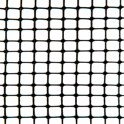 Malla plastica reja 10x10mm 1.03x25 metros negro Trical