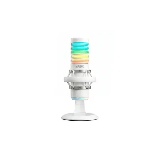Microfono gaming USB con reduccion de ruido Blast 60 blanco Marvo