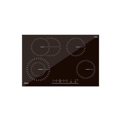 Tope de cocina eléctrico 4 hornillas 76cm negro Drija 